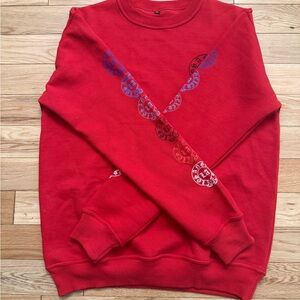 Red Graphic Men's Sweater Size XL